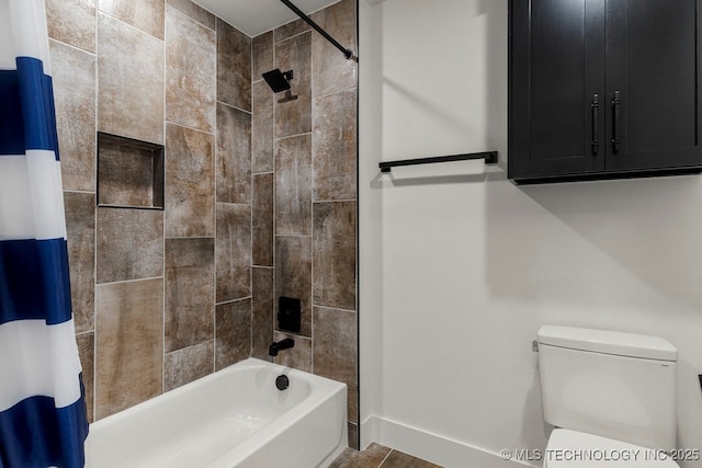 1035 E 36th Pl, Tulsa, OK 74105 - full bath with shower / tub combo with curtain and toilet
