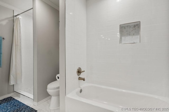 9703 S 100th E Ave, Tulsa, OK 74133 - full bath featuring shower / bath combo and tile patterned floors