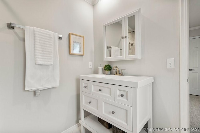 9703 S 100th E Ave, Tulsa, OK 74133 - bathroom featuring vanity and baseboards