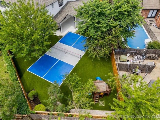 9703 S 100th E Ave, Tulsa, OK 74133 - drone / aerial view of a pool area