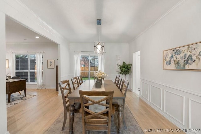 9703 S 100th E Ave, Tulsa, OK 74133 - dining space with light wood-style flooring, ornamental molding, healthy amount of natural light, and recessed lighting