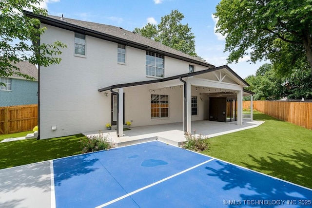 9703 S 100th E Ave, Tulsa, OK 74133 - back of property with a patio and a fenced backyard