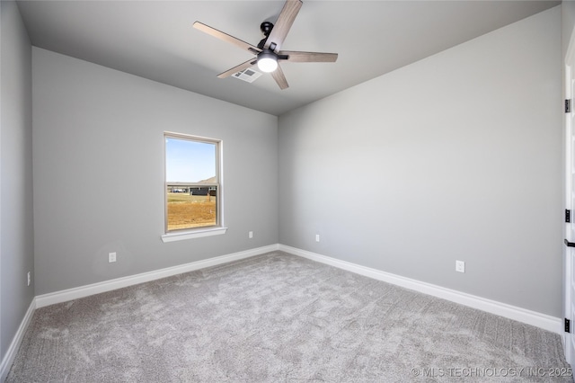 250 Maple Leaf Dr, Durant, OK 74701 - carpeted spare room with ceiling fan and baseboards