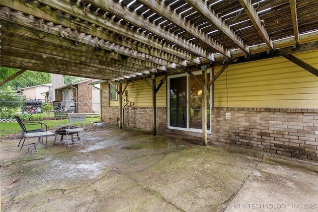 4504 S Cedar Ave, Broken Arrow, OK 74011 - view of patio / terrace featuring a fire pit and a pergola