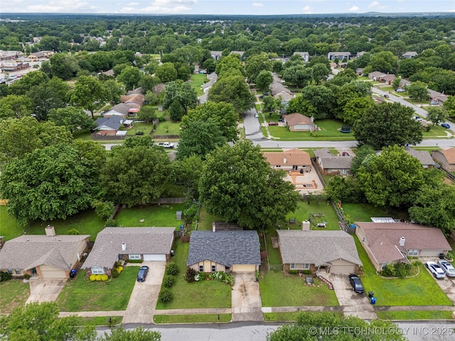 4504 S Cedar Ave, Broken Arrow, OK 74011 - aerial view of property and surrounding area featuring nearby suburban area