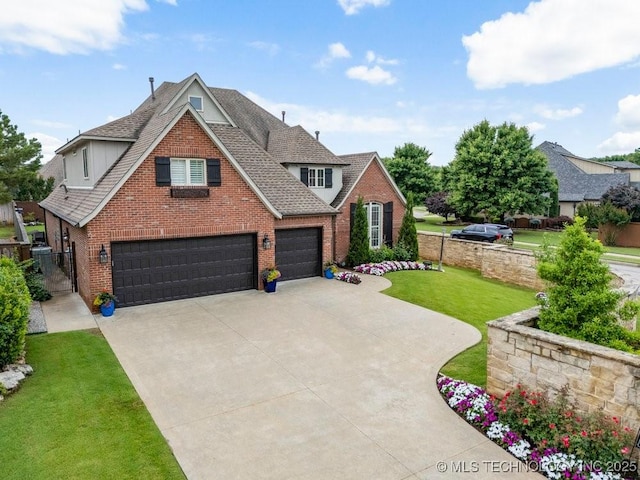9402 E 109th St S, Tulsa, OK 74133 - traditional home featuring concrete driveway, brick siding, and a shingled roof