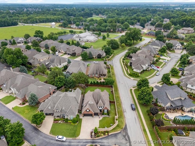 9402 E 109th St S, Tulsa, OK 74133 - aerial perspective of suburban area