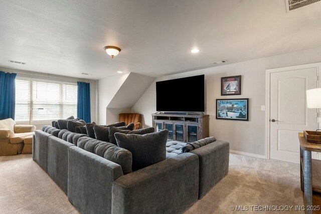 9402 E 109th St S, Tulsa, OK 74133 - living room with light colored carpet and recessed lighting