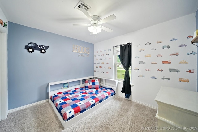 9065 E Prairie View Dr, Claremore, OK 74019 - bedroom featuring carpet floors and a ceiling fan