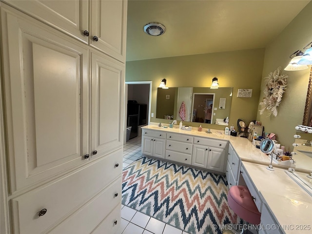 607 Nelson, Mcalester, OK 74501 - full bathroom with tile patterned flooring and double vanity