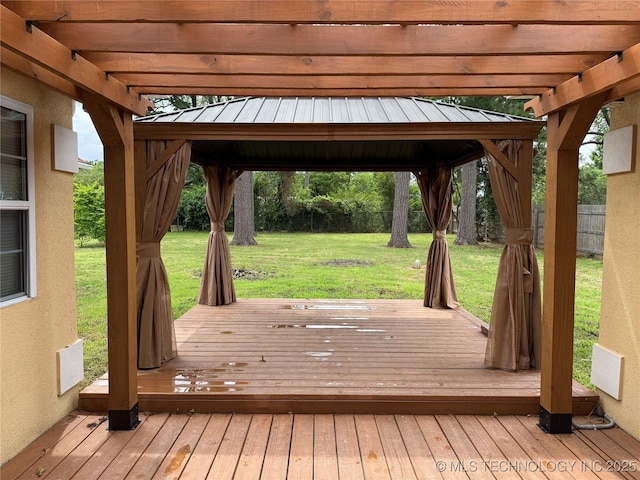 607 Nelson, Mcalester, OK 74501 - wooden deck with a pergola and a lawn