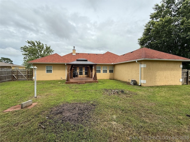 607 Nelson, Mcalester, OK 74501 - back of house featuring a gazebo and stucco siding