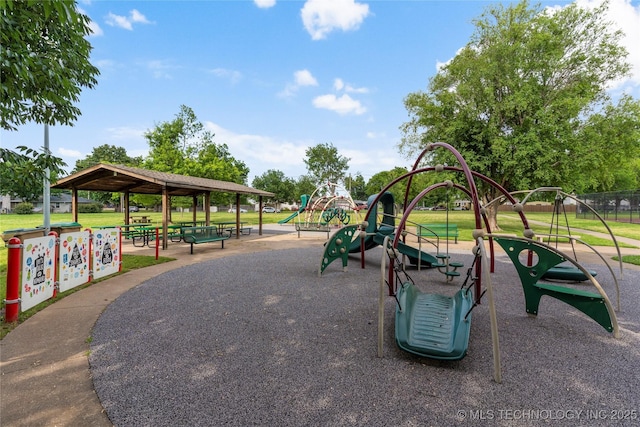 5914 E 26th St, Tulsa, OK 74114 - community jungle gym with a gazebo