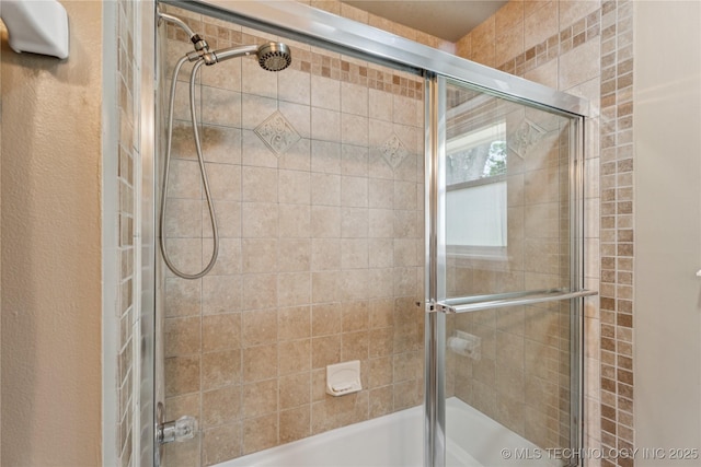 810 N 3rd St, Jenks, OK 74037 - bathroom featuring bath / shower combo with glass door