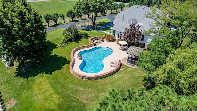 72878 S 230th Rd, Wagoner, OK 74467 - view from above of property featuring a pool area