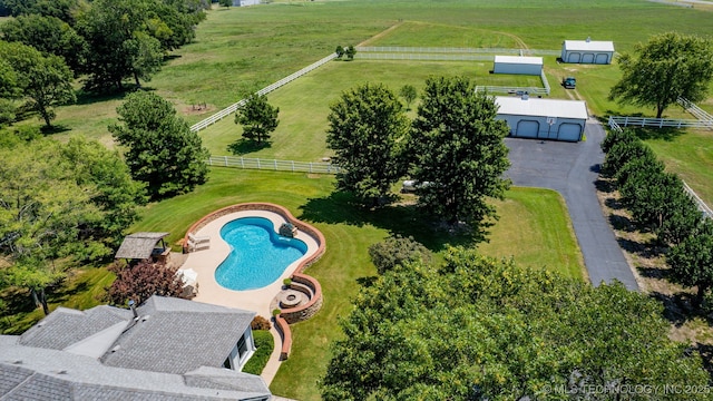 72878 S 230th Rd, Wagoner, OK 74467 - overview of rural landscape with a pastoral area and a pool