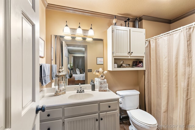 72878 S 230th Rd, Wagoner, OK 74467 - full bath with ornamental molding, vanity, and connected bathroom