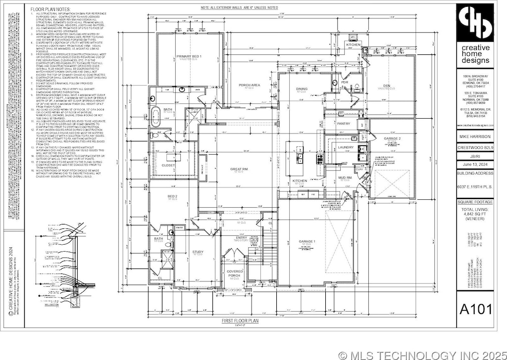6037 E 119th Pl, Tulsa, OK 74137 - view of home floor plan