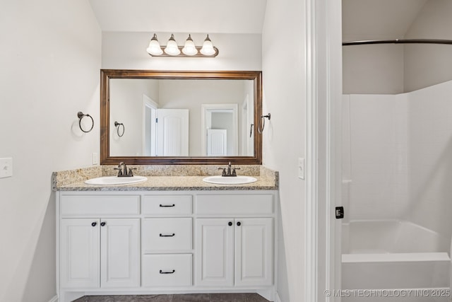 1956 E 172nd St S, Mounds, OK 74047 - bathroom with double vanity and  shower combination