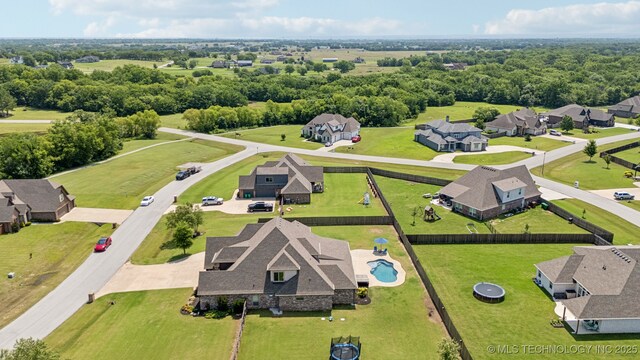 1956 E 172nd St S, Mounds, OK 74047 - aerial view of residential area