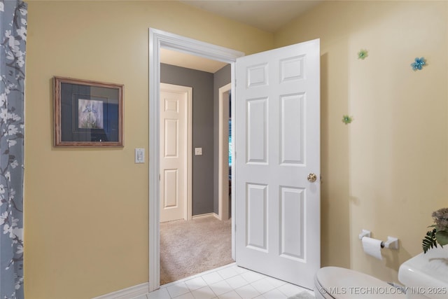 9034 S Maplewood Ave, Tulsa, OK 74137 - bathroom with toilet and tile patterned floors