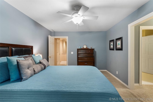 9034 S Maplewood Ave, Tulsa, OK 74137 - carpeted bedroom with ceiling fan and baseboards