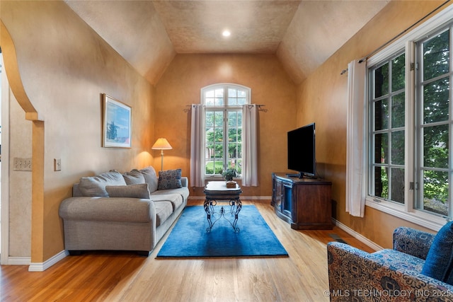 9034 S Maplewood Ave, Tulsa, OK 74137 - living area with lofted ceiling and light wood finished floors
