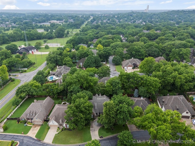9034 S Maplewood Ave, Tulsa, OK 74137 - aerial view of property's location with nearby suburban area