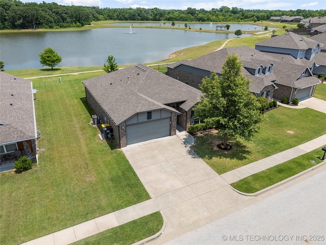 10387 S Nathan St, Jenks, OK 74037 - aerial perspective of suburban area with a large body of water