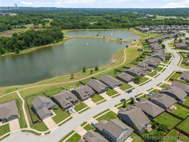 10387 S Nathan St, Jenks, OK 74037 - aerial view of property and surrounding area with nearby suburban area and a nearby body of water