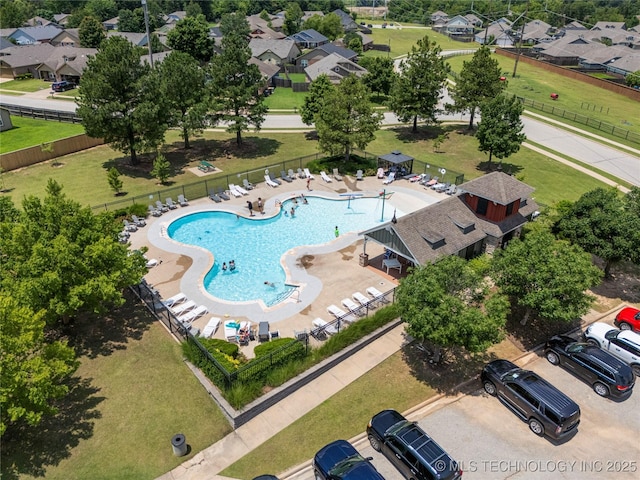 10387 S Nathan St, Jenks, OK 74037 - drone / aerial view of a pool area