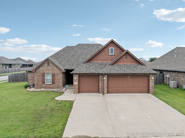 1620 E Boston Ct, Broken Arrow, OK 74012 - craftsman inspired home with a shingled roof, brick siding, a garage, and concrete driveway