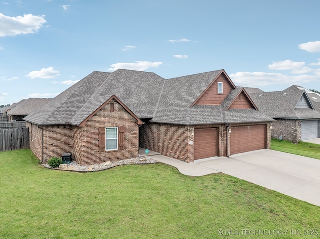 1620 E Boston Ct, Broken Arrow, OK 74012 - view of front of house with brick siding, a garage, and a shingled roof