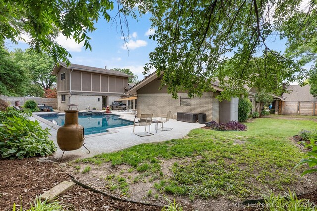 2962 E 56th Ct, Tulsa, OK 74105 - view of pool with a fenced backyard and a patio