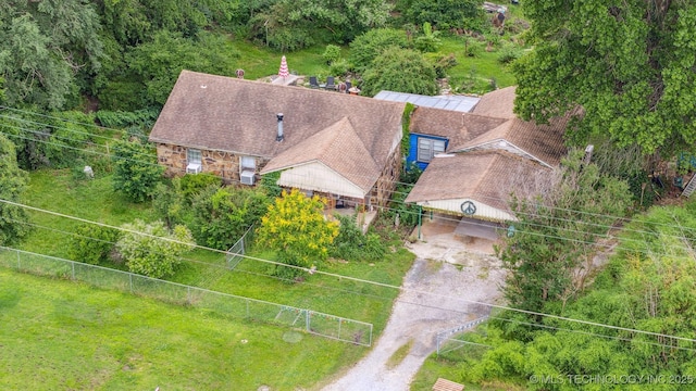 1608 E 56th St N, Tulsa, OK 74126 - view from above of property