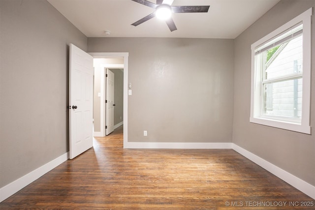812 N Delaware Pl, Tulsa, OK 74110 - unfurnished room featuring ceiling fan and wood finished floors