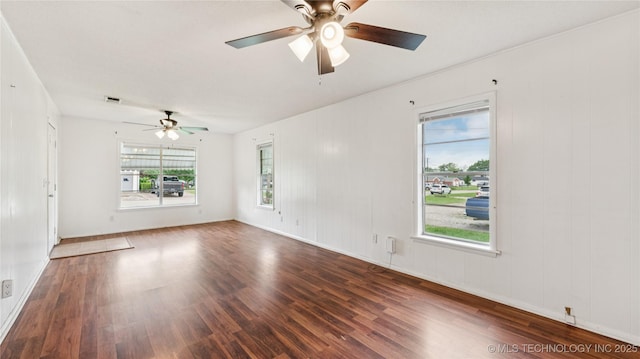 702 E Elgin Pl, Broken Arrow, OK 74012 - empty room featuring wood finished floors and ceiling fan