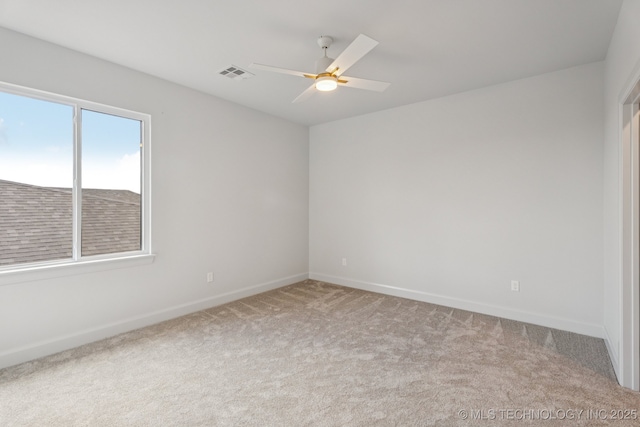 12622 S Granite Ave E, Bixby, OK 74008 - carpeted spare room featuring baseboards and ceiling fan