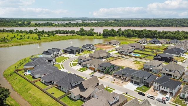 12622 S Granite Ave E, Bixby, OK 74008 - aerial perspective of suburban area with a nearby body of water