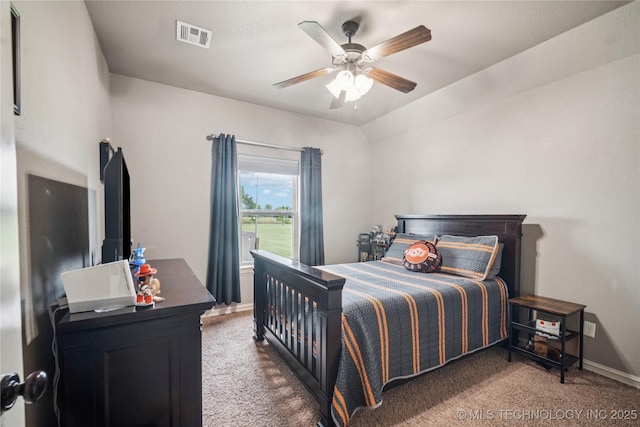 18820 S Kiowa Rd, Claremore, OK 74017 - carpeted bedroom with baseboards and ceiling fan