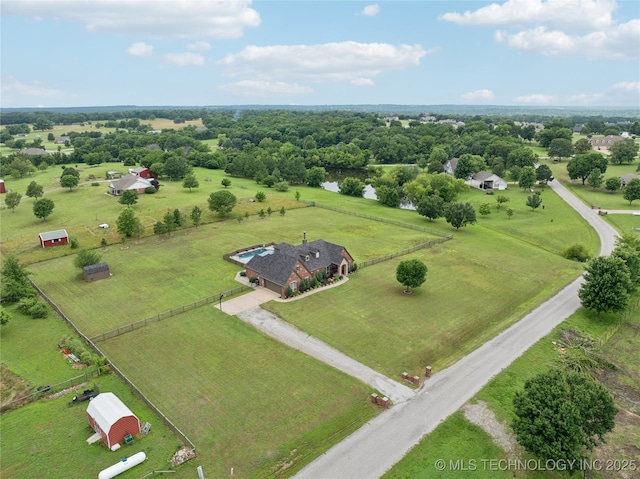 18820 S Kiowa Rd, Claremore, OK 74017 - aerial view of sparsely populated area featuring a tree filled landscape
