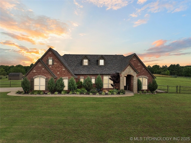 18820 S Kiowa Rd, Claremore, OK 74017 - view of front of property with brick siding and roof with shingles