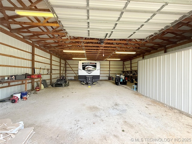 1604 N 2nd Ave, Warner, OK 74469 - garage with metal wall