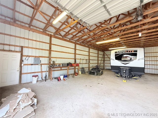1604 N 2nd Ave, Warner, OK 74469 - garage featuring metal wall