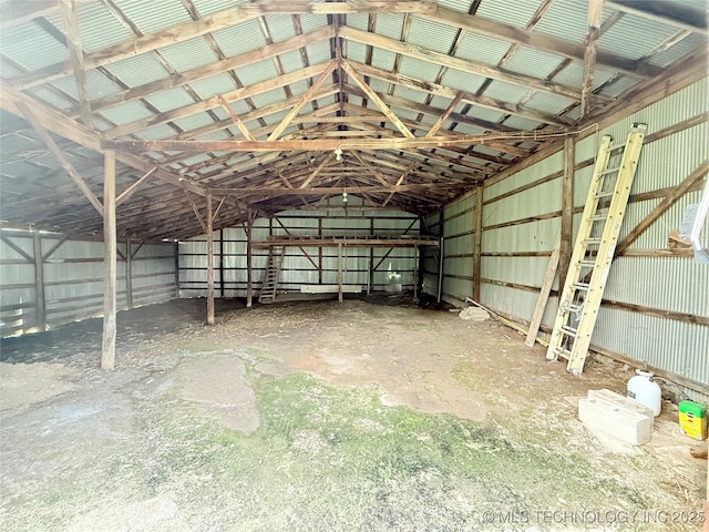 1604 N 2nd Ave, Warner, OK 74469 - garage featuring metal wall