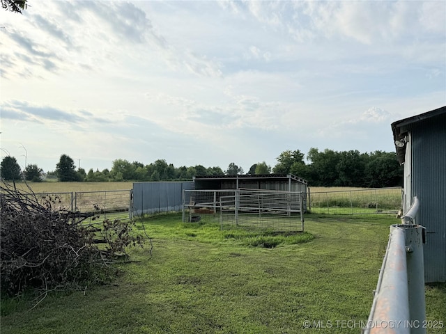 1604 N 2nd Ave, Warner, OK 74469 - view of yard featuring a view of countryside and an outbuilding
