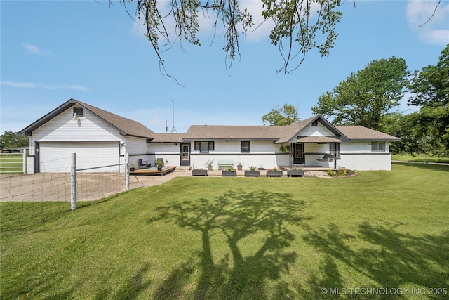 9025 N 156th Rd, Beggs, OK 74421 - view of front of house with driveway and an outdoor hangout area