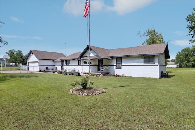 9025 N 156th Rd, Beggs, OK 74421 - ranch-style house with roof with shingles