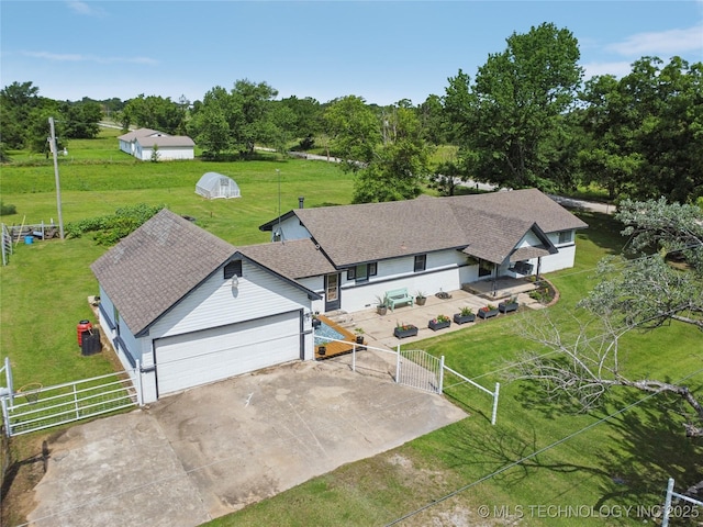 9025 N 156th Rd, Beggs, OK 74421 - view from above of property with a tree filled landscape