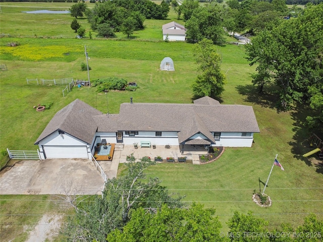 9025 N 156th Rd, Beggs, OK 74421 - view from above of property with a nearby body of water
